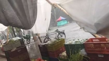 Imagen de  Tras fuerte aguacero, comerciantes de la plaza de mercado de La Ceja resultaron afectados