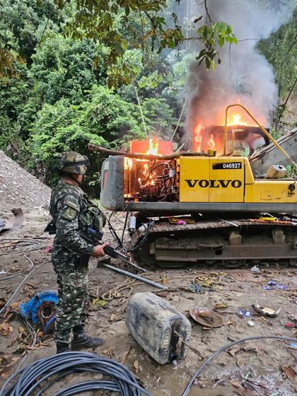 Imagen de Golpe a minería ilegal en Nariño deja pérdidas por $15 515 millones al Clan del Golfo