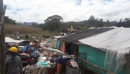 Nueve cambuches fueron demolidos en Rionegro
