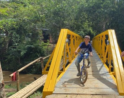 Imagen de  Caminos para la Vida: cuatro veredas de San Rafael ya cuentan con un puente peatonal