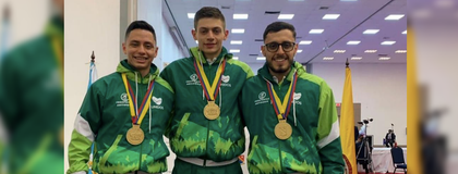 Imagen de  Dos marinillos ganaron medalla de oro en el Nacional Interligas de Karate en San Andrés
