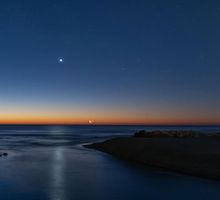 Venus y Saturno protagonizarán una conjunción visible en la madrugada del 8 de marzo