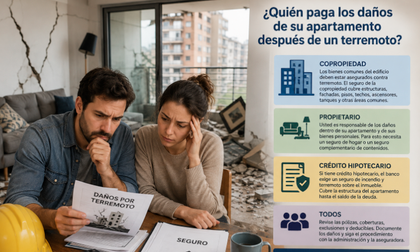 ¿Quién paga los daños de su apartamento después del terremoto?