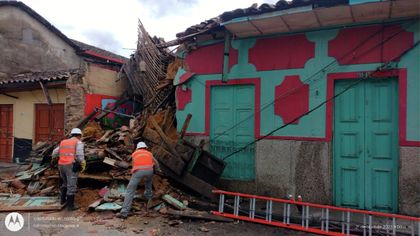 Imagen de  Una vivienda colapsó en el municipio de Sonsón