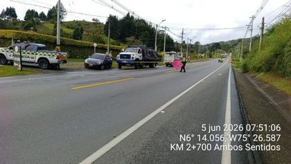 Imagen de  Motociclista falleció en la vía Guarne – Aeropuerto tras perder el control por aceite derramado
