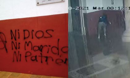 Imagen de  Indignación en La Unión: Iglesia Nuestra Señora de las Mercedes fue rayada