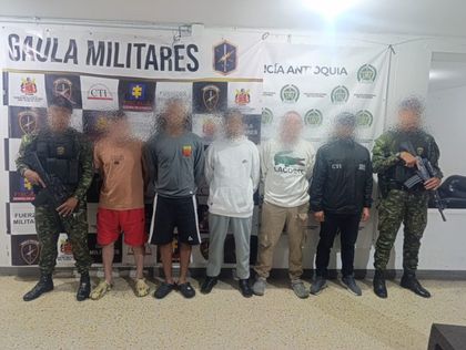 Imagen de Capturados cinco integrantes del Clan del Golfo señalados de atacar a soldados en Granada