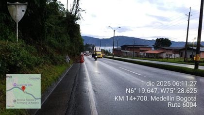 Imagen de Autopista Medellín–Bogotá fue habilitada en ambas calzadas tras cierre preventivo en Copacabana