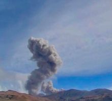 Siguen emisiones de ceniza en Puracé