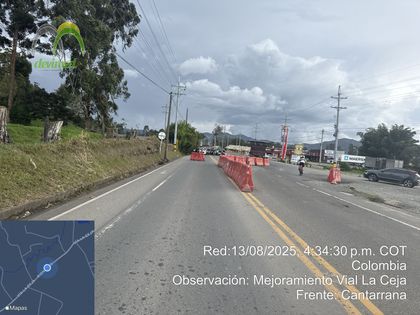 Imagen de  ¡Atención! Cierre total de la vía La Ceja-Rionegro en el sector Cantarrana