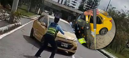 Imagen de  Taxista intentó huir de control de tránsito en Rionegro y fue reducido por la policía