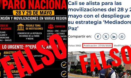 Desmienten supuestos bloqueos y manifestaciones en Cali para el 28 y 29 de mayo
