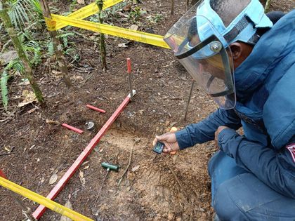 Imagen de  Batallón de desminado destruyó otra mina antipersona en el Oriente Antioqueño