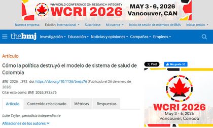 Estudio extranjero detalla cómo se debilitó el sistema de salud colombiano