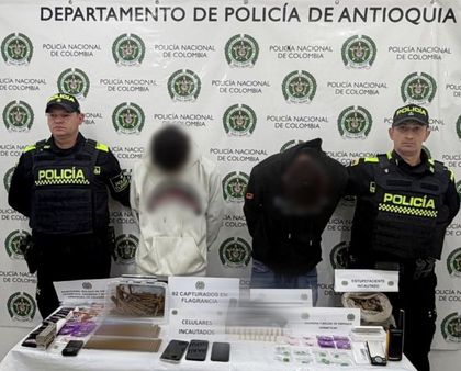 Imagen de  Autoridades capturan a dos personas y desmantelan punto de microtráfico en El Peñol