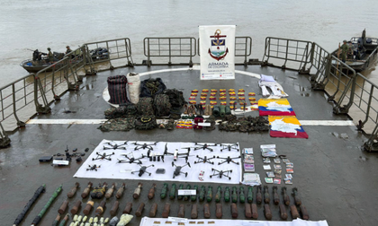 Incautan drones, explosivos y material de guerra en el Pacífico