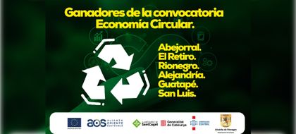 Imagen de  Seleccionados los 6 municipios ganadores de la financiación para proyectos de Economía Circular en el Oriente antioqueño