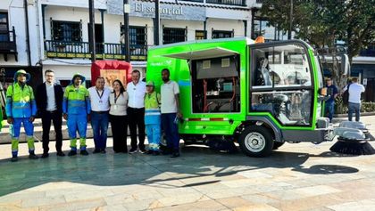Imagen de  Rionegro pone a rodar las primeras barredoras 100 % eléctricas de Colombia