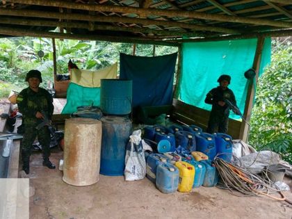 Imagen de  Golpe a las finanzas del Clan del Golfo en el Oriente: destruyeron siete laboratorios de estupefacientes en San Carlos