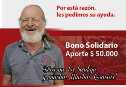 Imagen de Con un bono solidario, comunidad ayuda a adulto mayor que fue atracado y herido en el Oriente