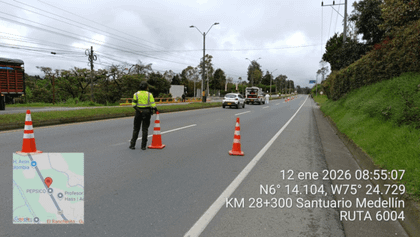 Imagen de  Motociclista falleció en siniestro vial en la Autopista Medellín–Bogotá, en Guarne