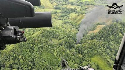 Imagen de  Fuerza Aérea y Policía Nacional desmantelaron un laboratorio de cocaína en Sonsón