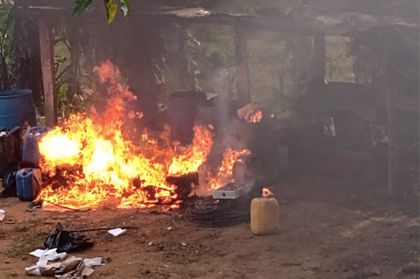 Imagen de  En zona rural de San Francisco desmantelaron un laboratorio de cocaína