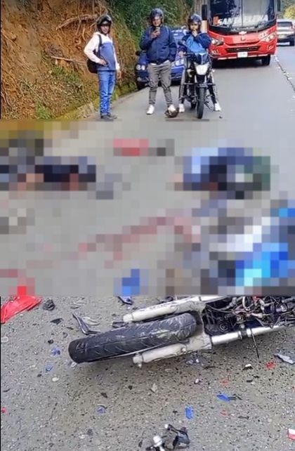 Imagen de  Otro choque de motos, esta vez en el corregimiento Santa Elena, dejó un muerto y tres heridos