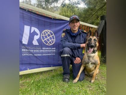 Imagen de  Gaia, la perrita de Bomberos El Carmen certificada en búsqueda bajo escombros