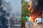 Imagen de En videos: incendio en el barrio Boston, en Medellín, cerca del parque principal