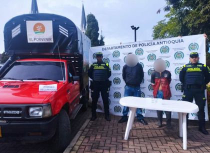 Imagen de  Persecución policial en Abejorral dejó dos capturas; se recuperó un vehículo robado