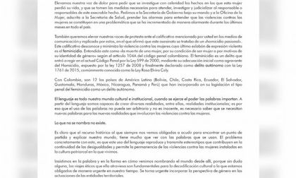 Colectivos de mujeres piden que el asesinato de María Alejandra sea catalogado como feminicidio