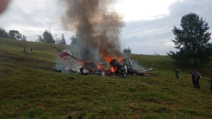 Imagen de  En video quedó registrado el momento en que la avioneta siniestrada en Santa Rosa explotó