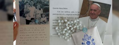 Imagen de Niña rionegrera le envió carta al papa Francisco: mira lo que el sumo pontífice le respondió