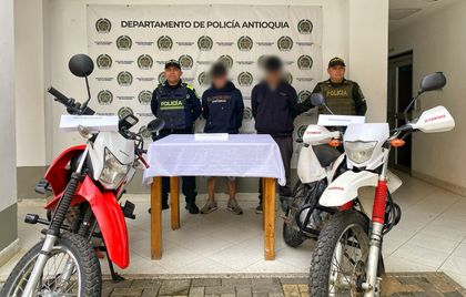 Imagen de  Capturaron a un ladrón de bicicletas en Llanogrande y a dos ladrones de motos en El Santuario