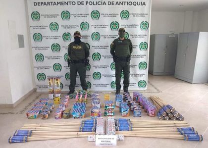 Imagen de  En La Ceja fueron incautados 30 kilos de pirotecnia