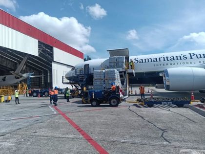 Imagen de  Vuelo humanitario con 44 toneladas de ayuda llegó a Rionegro para apoyar a afectados por el terremoto