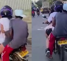 Video: cuatro jóvenes en una moto, sin casco y a toda velocidad generan rechazo en Cali