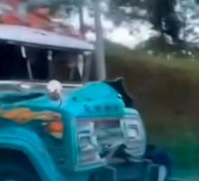 Chiva que regresaba al Cauca se accidentó