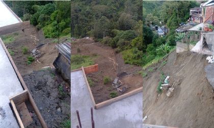 Imagen de Emergencia en Copacabana: deslizamiento de tierra afectó varias viviendas