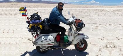 Imagen de  Rionegrero que recorrió Sudamérica en moto lanzará libro: “Zumbando al Sur”