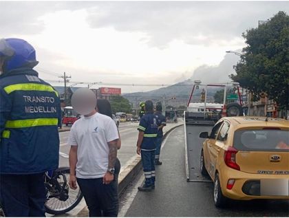Imagen de  Taxista huyó de un control en Medellín, terminó capturado