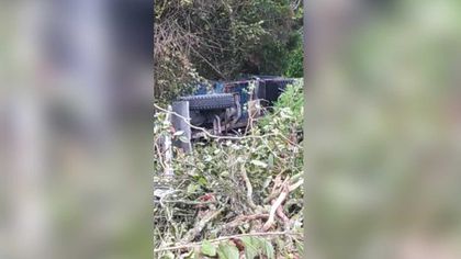 Imagen de Volqueta cayó a un abismo en zona rural de Guarne