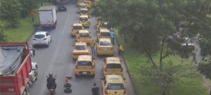 Imagen de  Taxistas realizan manifestación en el Valle de Aburrá por apps informales y pidiendo cambio de normativas