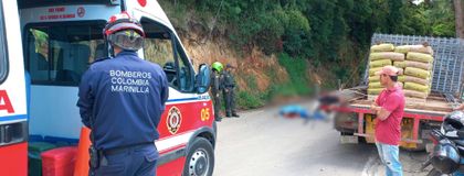 Imagen de Un fallecido y un lesionado tras accidente de tránsito en zona rural de Marinilla