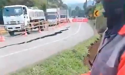 Cierre en vía Panamericana en el Cauca, esta vez por desprendimiento de banca