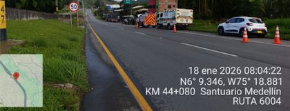 Imagen de  Dos personas fallecidas tras siniestro vial en la autopista Medellín–Bogotá, jurisdicción de El Santuario
