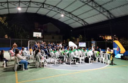 Imagen de El IMER entregó a comunidad de Rionegro una placa polideportiva totalmente renovada