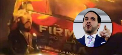 Imagen de  Vehículo con la imagen de Abelardo de la Espriella fue incendiado en Arauca