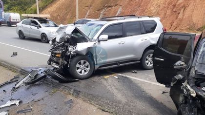 Imagen de  Tres personas heridas dejó choque múltiple en la vía Hipódromo-Aeropuerto JMC